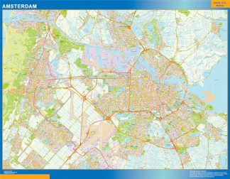 Amsterdam map in Netherlands