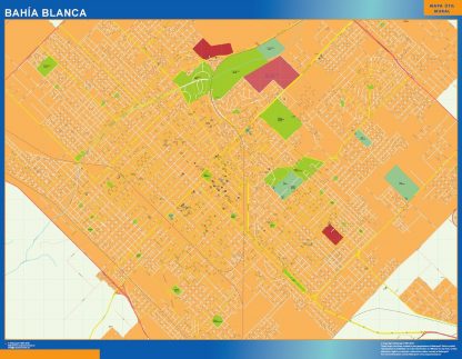Bahia Blanca map in Argentina