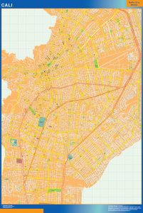 Cali map in Colombia