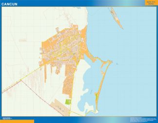 Cancun map Mexico
