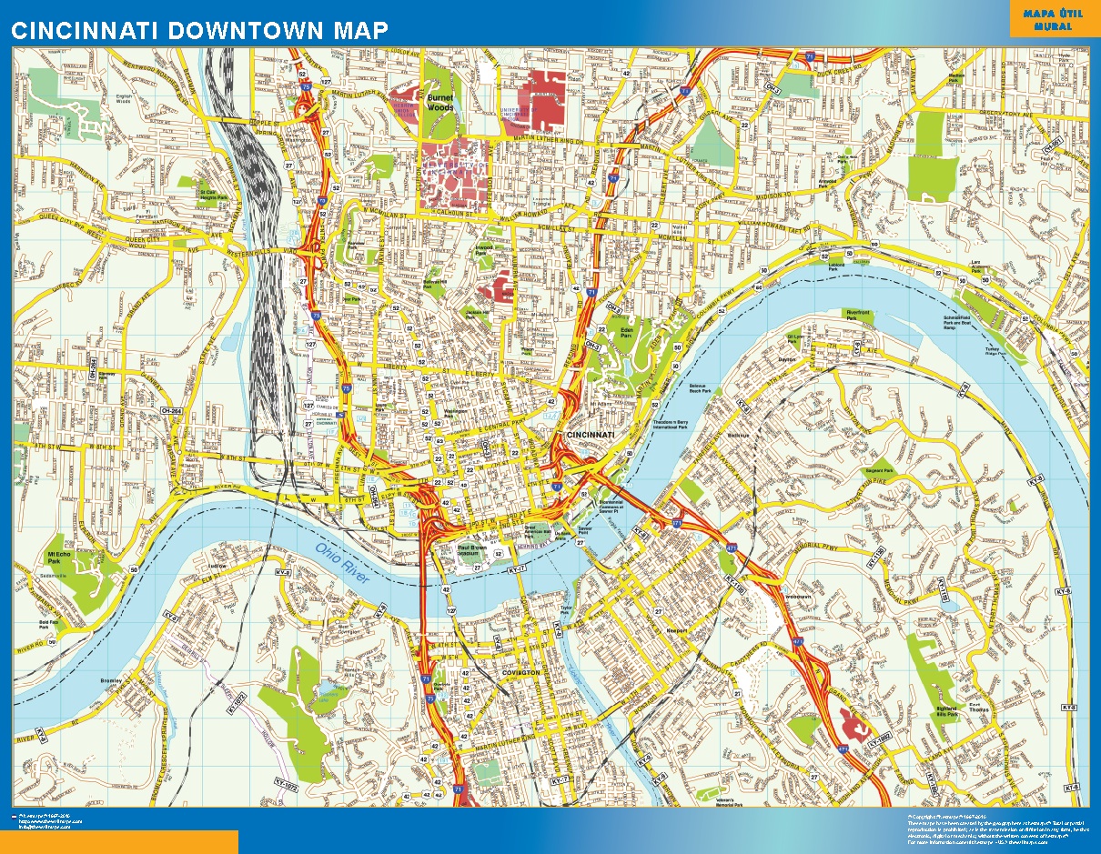 Printable Cincinnati Map - Printable Word Searches