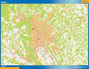 Graz map in Austria