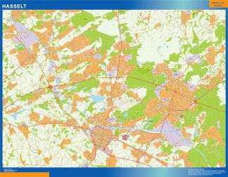 Hasselt map in Belgium