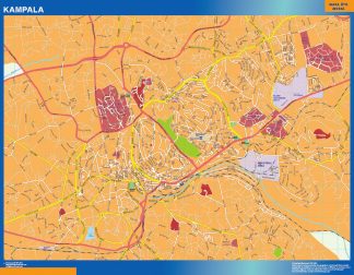 Kampala wall map