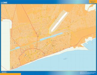 Lome wall map