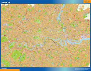 London laminated map