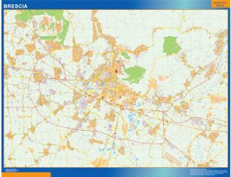 Map of Brescia city in Italy