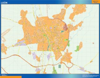 Map of Leon Spain
