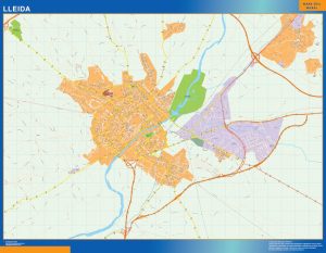 Map of Lleida Spain