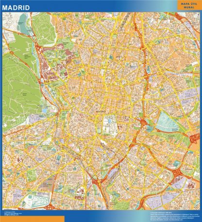 Map of Madrid Spain
