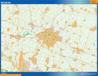 Map of Modena city in Italy