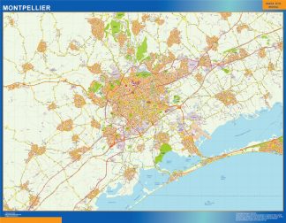 Map of Montpellier France