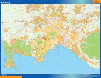 Map of Napoli city in Italy