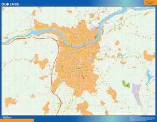 Map of Ourense Spain