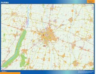 Map of Parma city in Italy
