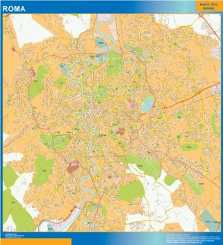 Map of Roma city in Italy