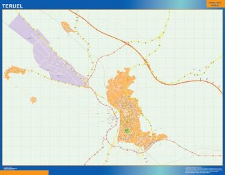 Map of Teruel Spain