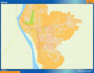 Neiva map in Colombia
