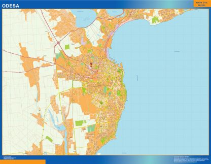 Odesa map in Ukraine