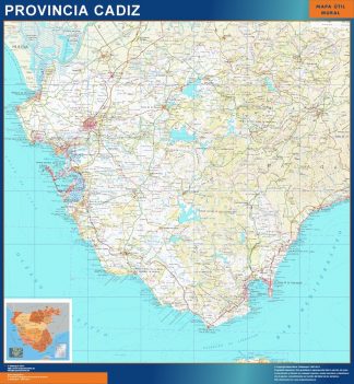 Province Cadiz map from Spain