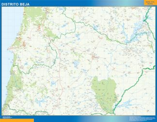 Region of Beja map in Portugal