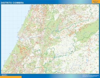 Region of Coimbra map in Portugal