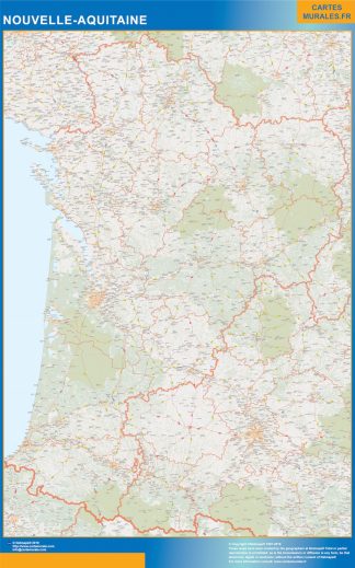 Region of Nouvelle Aquitaine map