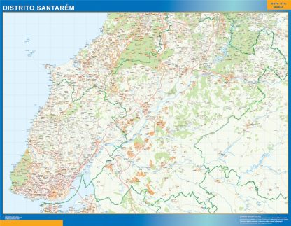 Region of Santarem map in Portugal