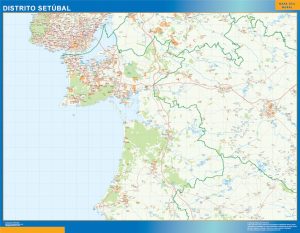 Region of Setubal map in Portugal