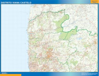 Region of Viana Castelo map in Portugal