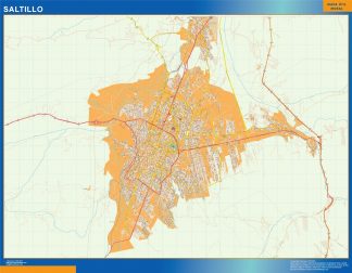 Saltillo map Mexico