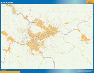 Sarajevo wall map