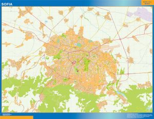 Sofia wall map