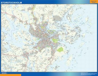 Storstockholm map in Sweden