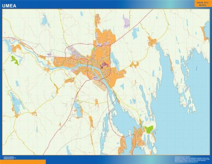 Umea map in Sweden