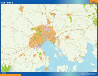 Vasteras map in Sweden