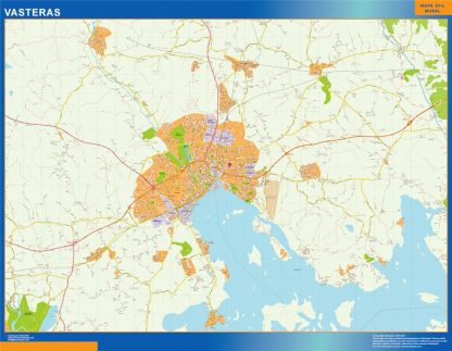 Vasteras map in Sweden