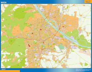 Vienna map in Austria